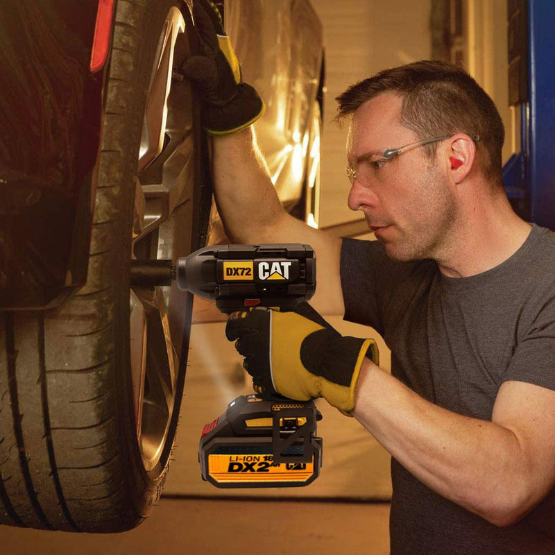 CAT DX72BC 18Volt/2.0Ah Li-ion Tək Batareya Təkrar doldurulan 350Nm Fırçasız Peşəkar Zərbə Açarı
