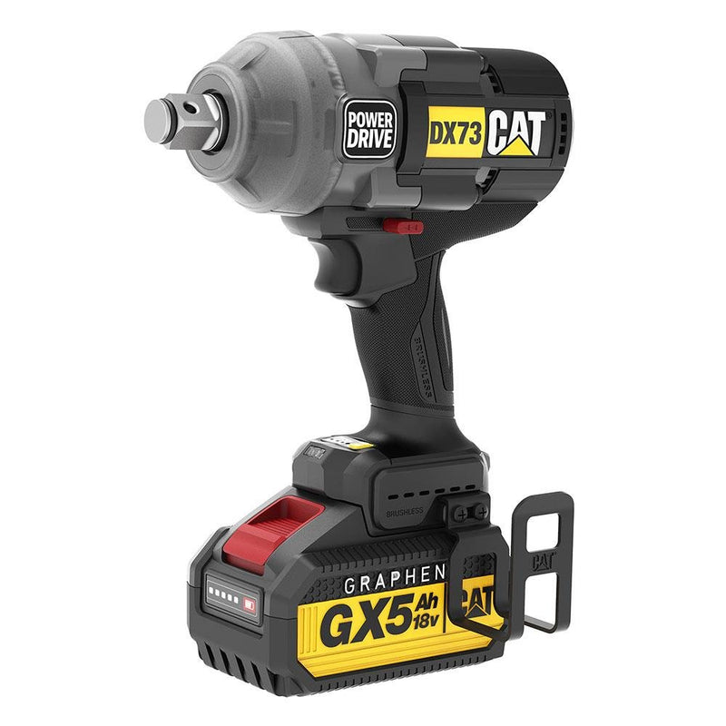 CAT DX73G 18Volt 5.0 Ah. GRAPHENE İkili Batareya 1700/2100Nm Fırçasız Professional Simsiz Zərbə Açarı