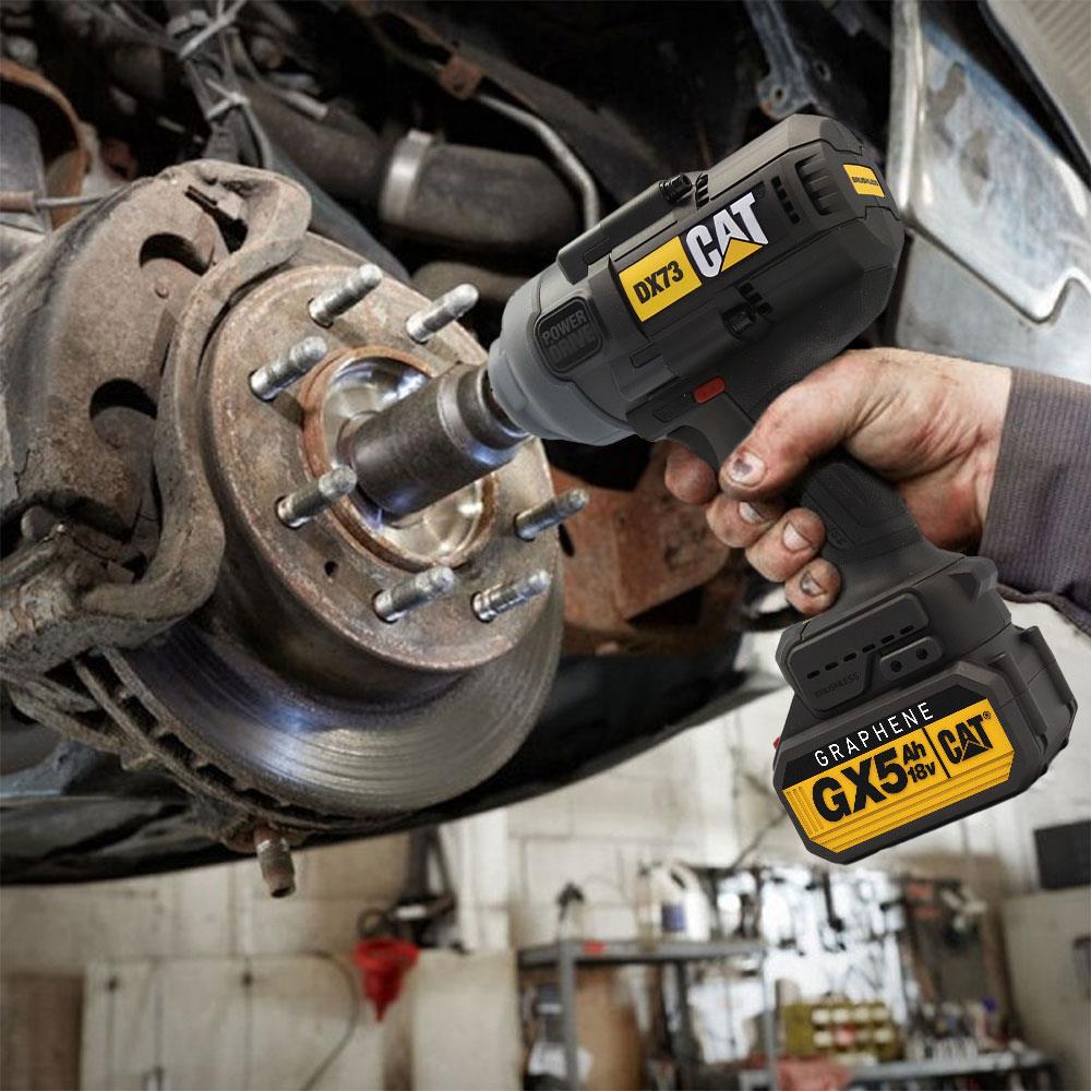 CAT DX73G 18Volt 5.0 Ah. GRAPHENE Çift Akülü 1700/2100Nm Kömürsüz Profesyonel Şarjlı Somun Sıkma - Onivias