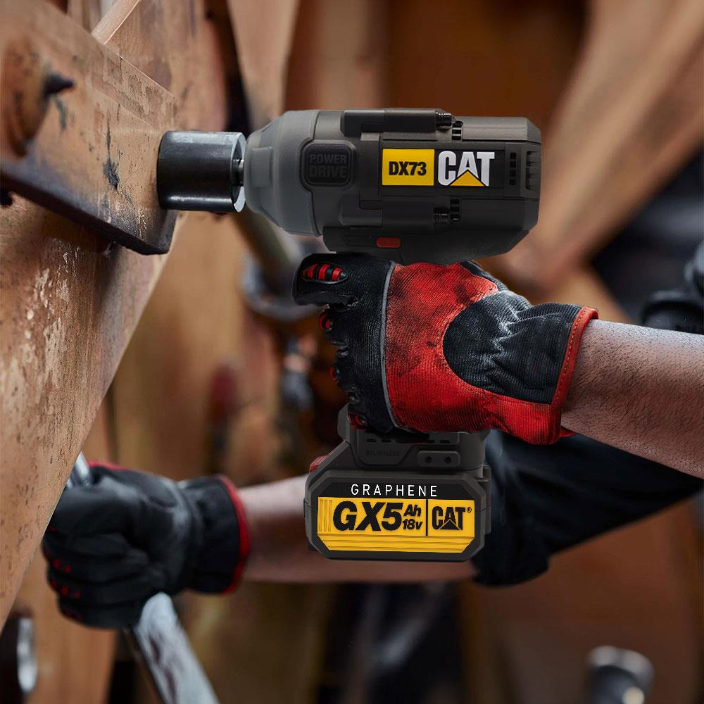 CAT DX73G 18Volt 5.0 Ah. GRAPHENE Çift Akülü 1700/2100Nm Kömürsüz Profesyonel Şarjlı Somun Sıkma - Onivias