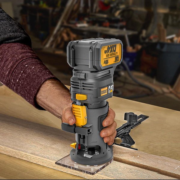 CAT DX82B 18Volt Şarjlı Kömürsüz 6mm Devir Ayarlı Profesyonel Avuç İçi El Frezesi Formika Tıraşlama (Akü Dahil Değildir) - Onivias