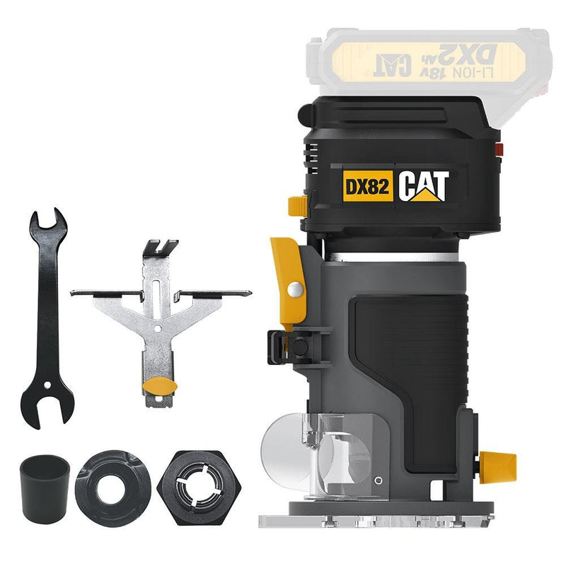 CAT DX82B 18Volt Doldurula bilən Fırçasız 6mm Sürətli Tənzimlənən Professional Palma Əl Dəyirmanı Formika Təraş (Batareya Daxil deyil) 