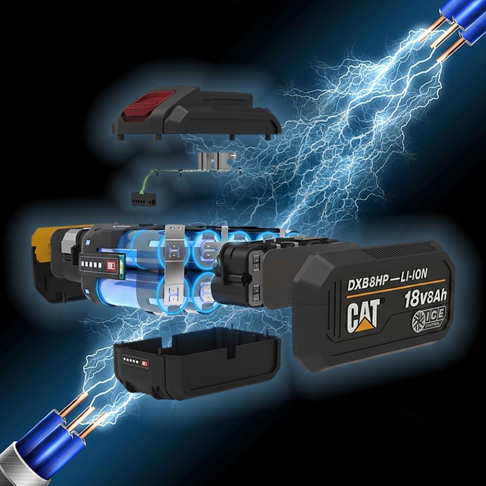 CAT DXB8HP 18Volt 8.0Ah. Li-ion ICE CONTROL ONE FOR ALL Profesyonel Yedek Akü - görsel 5