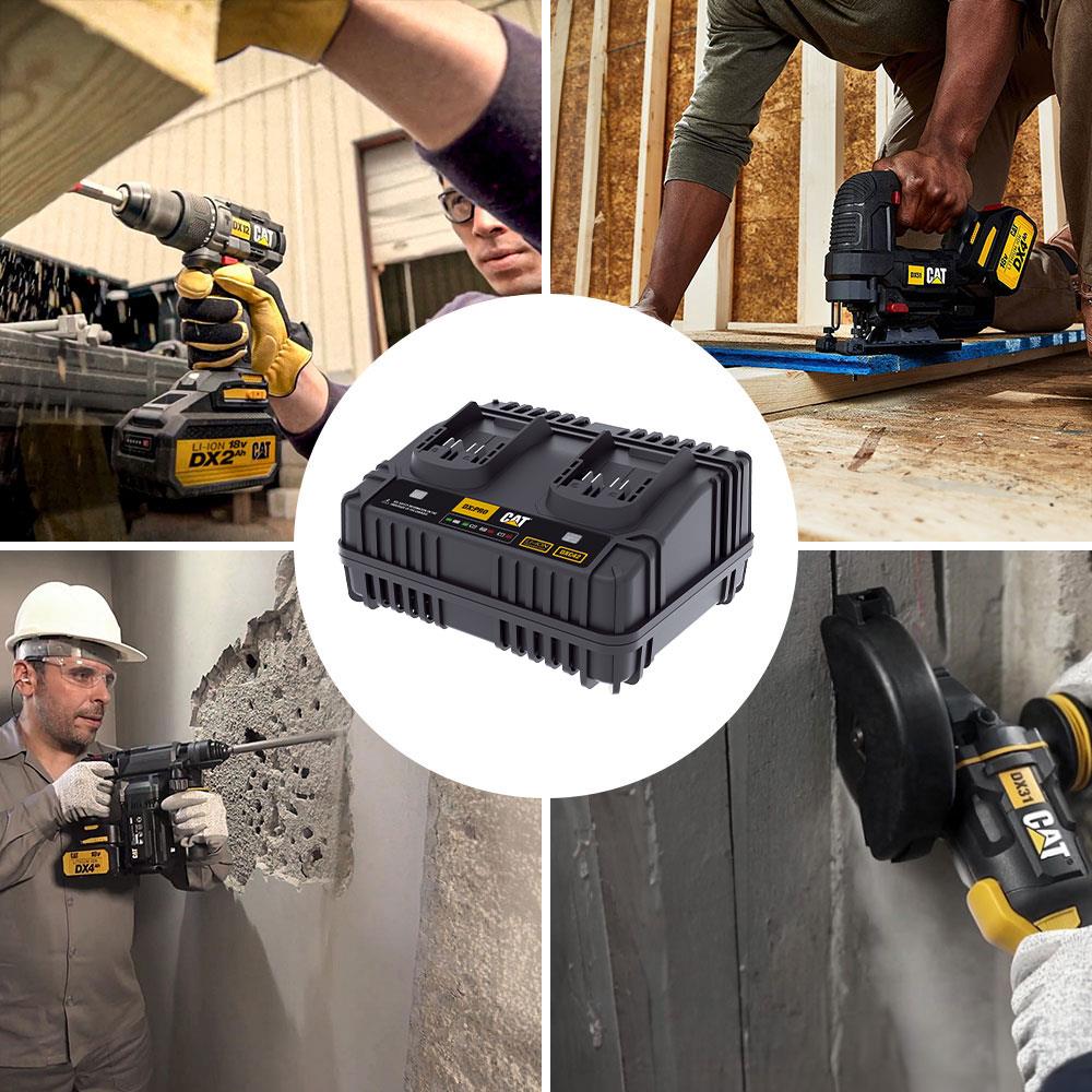 CAT DXC42 18Volt Li - ion ONE FOR ALL Profesyonel İkili Hızlı Akü Şarj Cihazı - Onivias