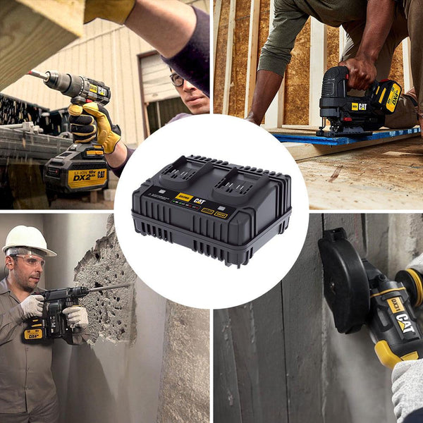 CAT DXC42 18Volt Li - ion ONE FOR ALL Profesyonel İkili Hızlı Akü Şarj Cihazı - Onivias