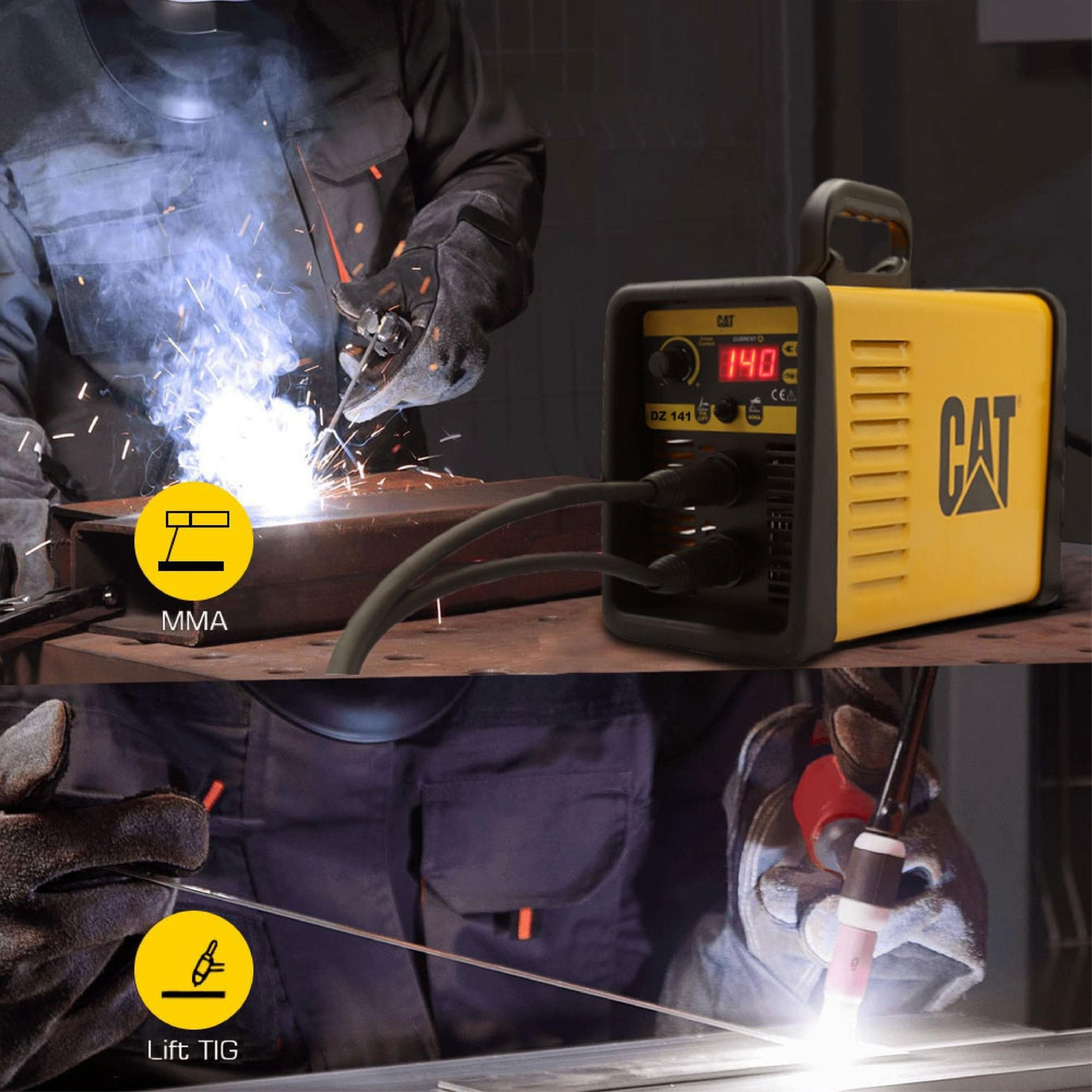 CAT DZ141 140 Amper TIG LIFT/MMA Çanta Tipi Profesyonel Dijital İnverter Kaynak Makinesi - Onivias