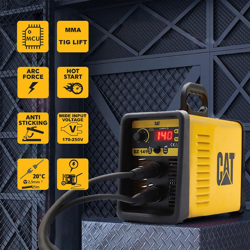 CAT DZ141T 140 Amper TIG LIFT/MMA Çanta Tipi Professional Rəqəmsal İnverter Qaynaq Maşını + CAT DX37 Bucaq Taşıyıcı