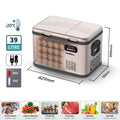 Coolist CLK40D 12/24V/220Volt 39 Litre Çift Bölmeli Outdoor Kompresörlü Bluetooth Bağlantılı Oto Buzdolabı