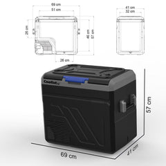Coolist CLK60 12/24Volt/220Volt 60 Litre Kompresörlü Oto Buzdolabı/Dondurucu - Onivias