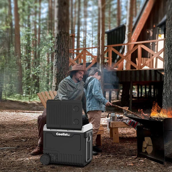 Coolist CLK65W 12/24Volt 220Volt 65 Litre Çift Bölmeli Tekerlekli Outdoor Kompresörlü Oto Buzdolabı/Dondurucu - Onivias