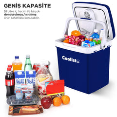 Coolist CLT26 12Volt/220Volt AC/DC 26 Litre Sıcak/Soğuk Oto Buzdolabı - Onivias
