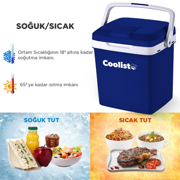 Coolist CLT26 12Volt/220Volt AC/DC 26 Litre Sıcak/Soğuk Oto Buzdolabı - Onivias