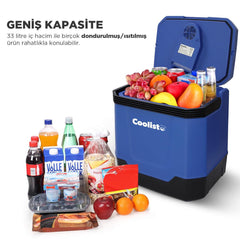 Coolist CLT33 12Volt/220Volt AC/DC 33 Litre Sıcak/Soğuk Oto Buzdolabı - Onivias
