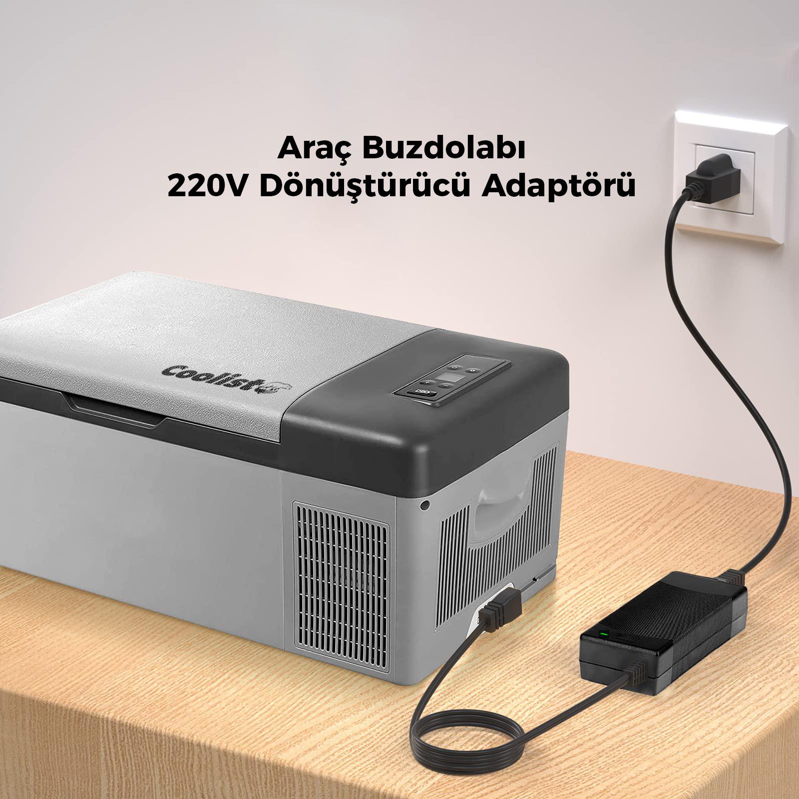 Coolist CLTACDC Kompresörlü Araç Buzdolapları İçin 220Volt/12Volt 6,0Ah Dönüştürücü Adaptör - Onivias