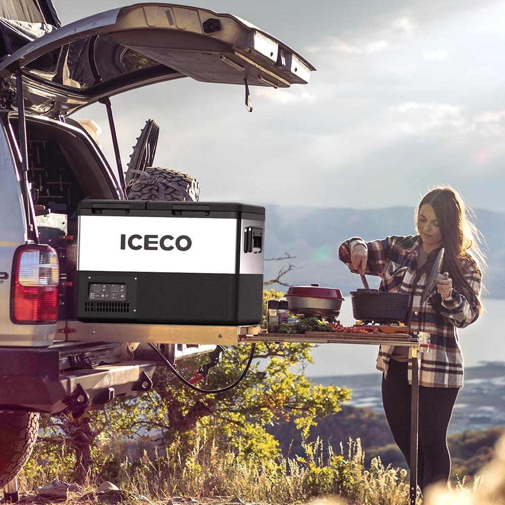 ICECO TCD45 12/24Volt 45 Litre Çift Bölmeli Outdoor Kompresörlü Oto Buzdolabı/Dondurucu - Onivias