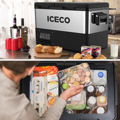 ICECO TCD45 12/24Volt 45 Litre Çift Bölmeli Outdoor Kompresörlü Oto Buzdolabı/Dondurucu - Onivias
