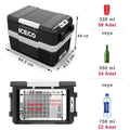 ICECO YCD45S 12/24Volt 43 Litr Xarici Kompressor Avtomobil Soyuducu