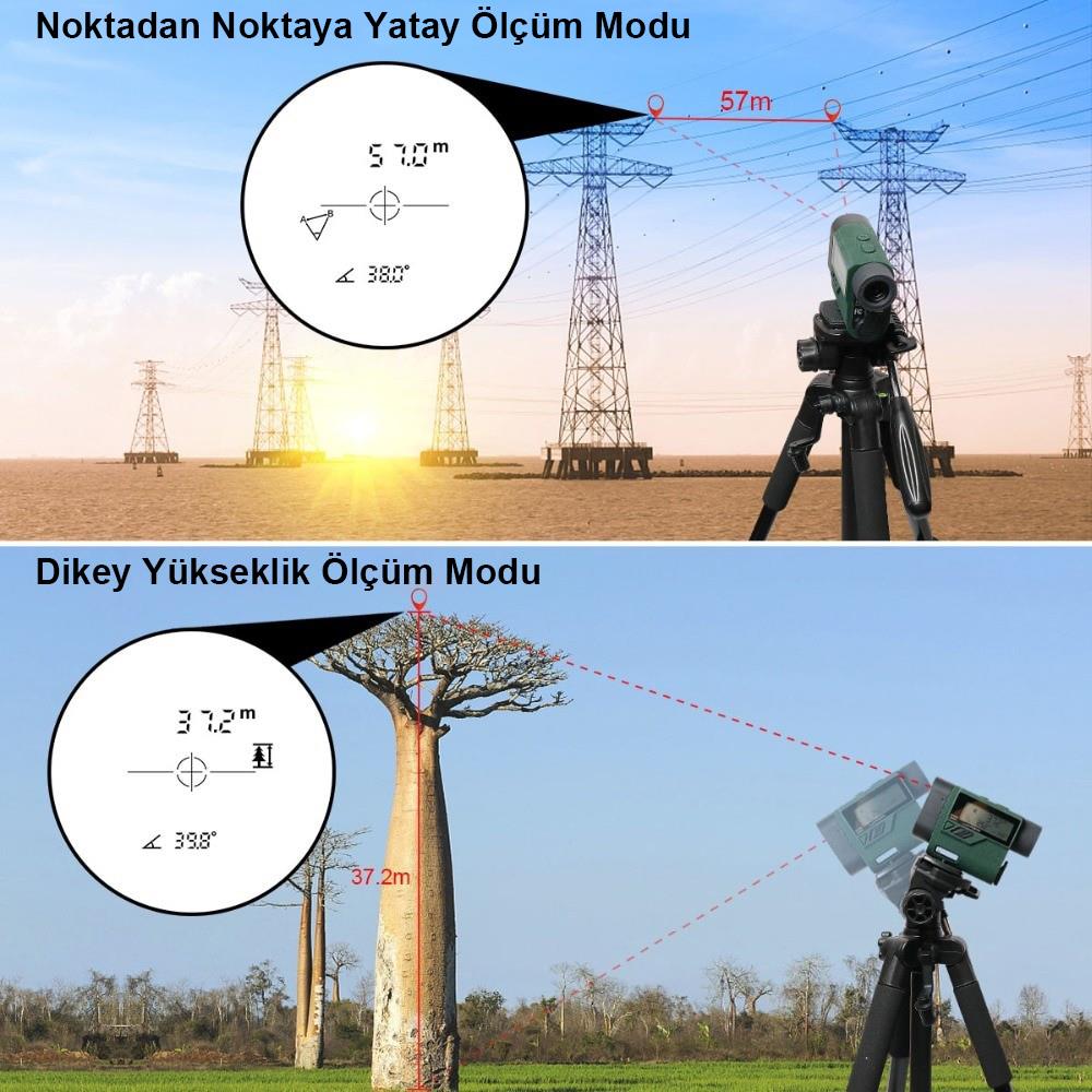 KOBB KBL1000 1Km Profesyonel Optik Dürbünlü Golf Lazer Metre + Hız Tespit Cihazı - Onivias