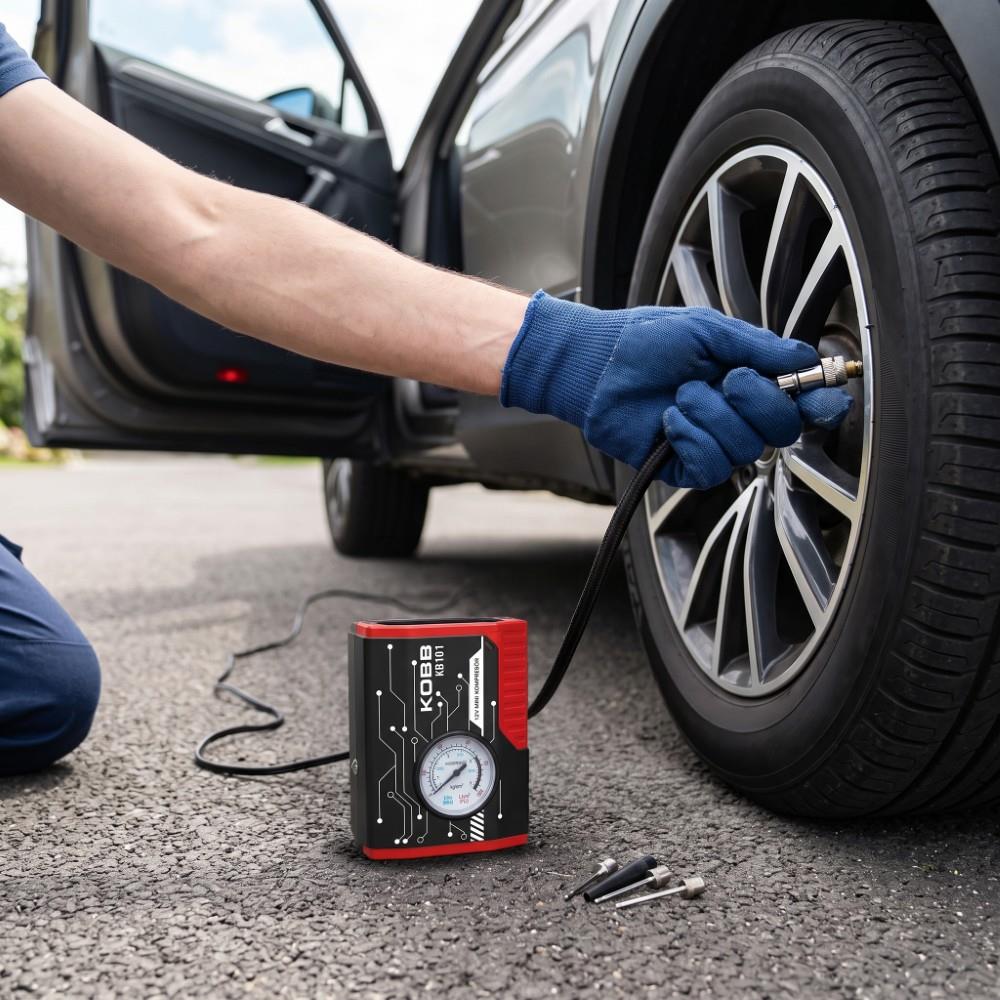 KOBB KB101 12Volt 100 PSI Analog Göstergeli Lastik Şişirme Hava Pompası - görsel 9