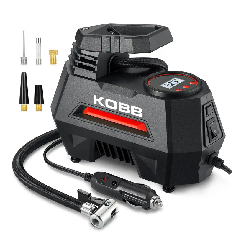 KOBB KB180 12Volt 150 PSI Tənzimlənən Rəqəmsal Təzyiq Ölçer Təkər Şişirmə Pompası 