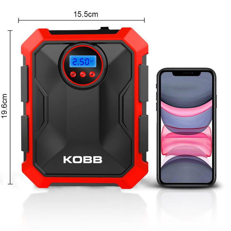 KOBB KB200 12Volt 150 PSI Tənzimlənən Rəqəmsal Təzyiq Ölçer Hava Təkər Şişirmə Pompası 