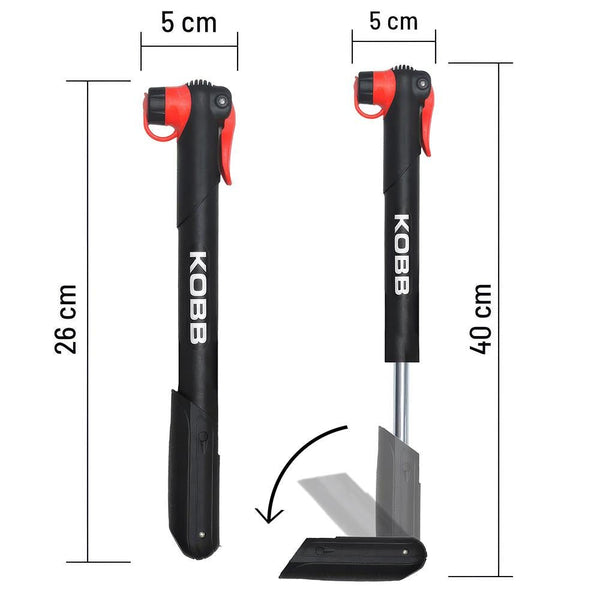 KOBB KB21 87 PSI Bisiklet Lastik Şişirme Taşınabilir Mini El Pompası + Bisiklet Montaj Aparatı - Onivias