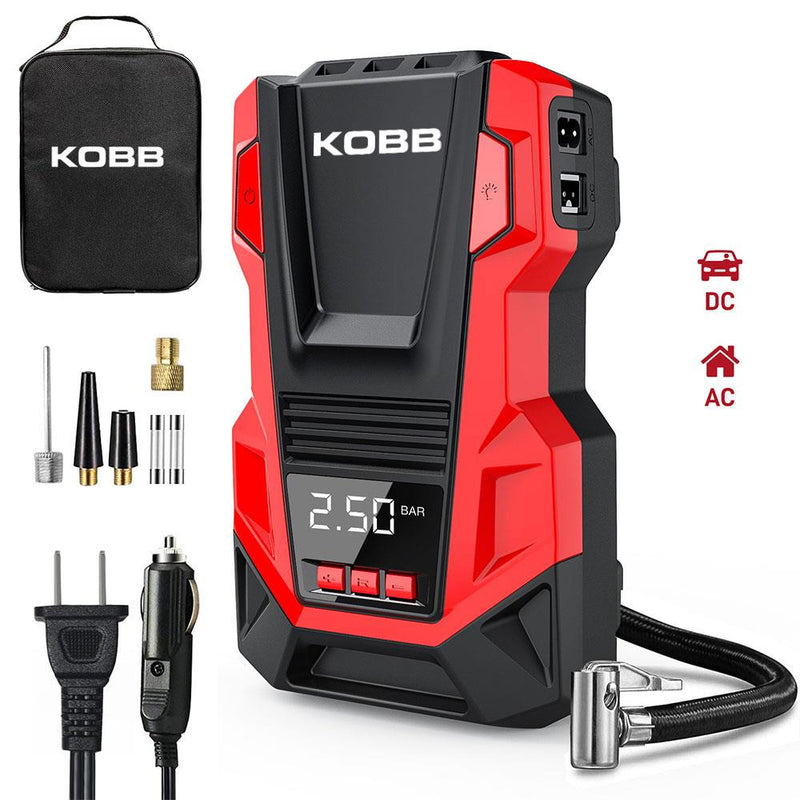 KOBB KB220 12Volt/220Volt 150 PSI Rəqəmsal Təzyiq Ölçer Təkər Şişirmə Pompası