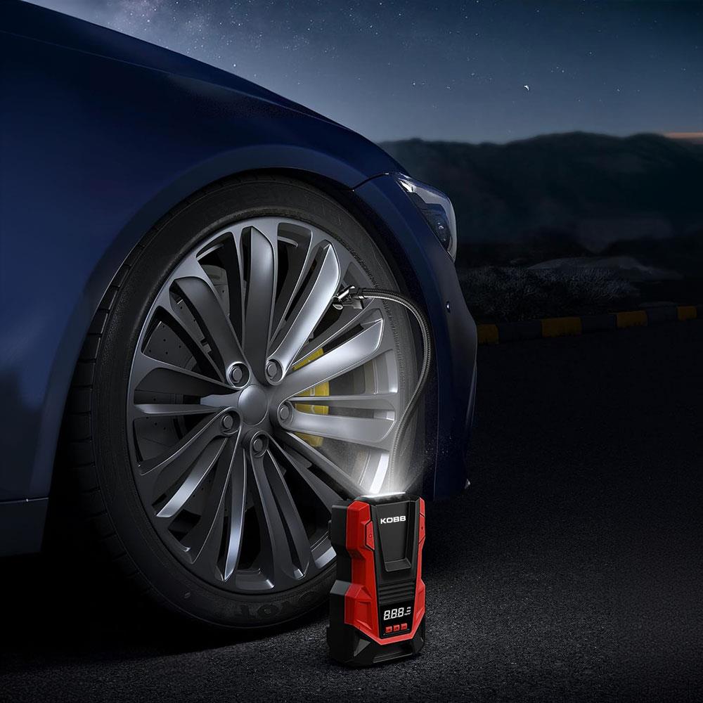 KOBB KB220 12Volt/220Volt 150 PSI Dijital Basınç Göstergeli Lastik Şişirme Pompası - Onivias