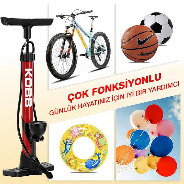 KOBB KB3848 87 PSI Analog Basınç Göstergeli Taşınabilir El Pompası - Onivias