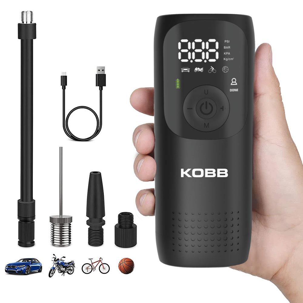KOBB KB411 Şarjlı Li - ion 150 PSI Taşınabilir Dijital Basınç Göstergeli Led Aydınlatmalı Akıllı Lastik Şişirme Pompası - Onivias