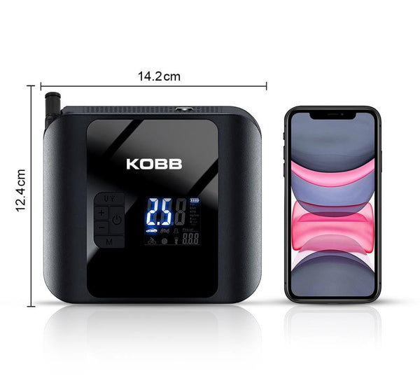 KOBB KB420 12Volt/Şarjlı 150PSI Taşınabilir Dijital Basınç Göstergeli Led Aydınlatmalı Lastik Şişirme Pompası - Onivias