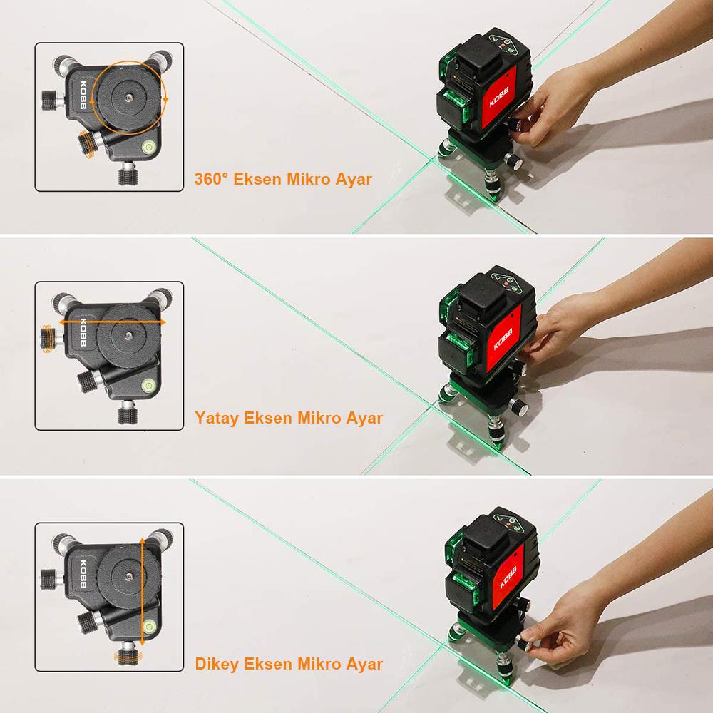 KOBB KBL2 Üç Eksenli Hassas Ayarlanabilir Lazer Hizalama Tripodu - Onivias