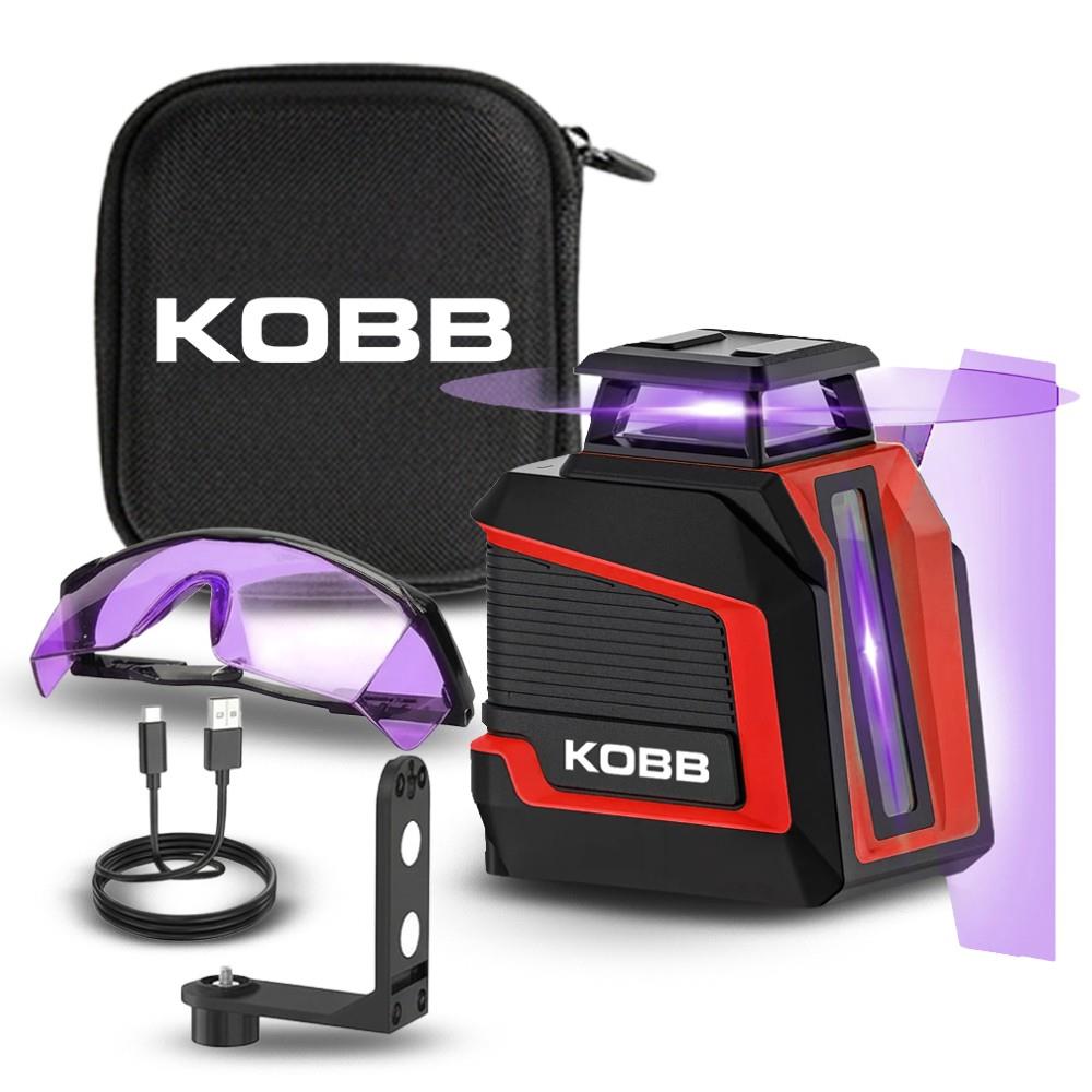KOBB KBL30P 3.7V Li-ion Yatay 360° ve Dikey Otomatik Hizalamalı Mor Işık Profesyonel Çizgi Lazer - görsel 2