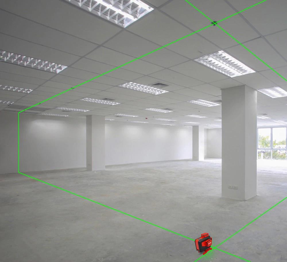 KOBB KBL35GTP Profesyonel Li - ion Şarjlı 4X360⁰ Otomatik Hizalamalı Yeşil Çapraz Çizgi Lazer Distomat+Tripod - Onivias