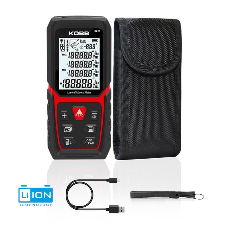 KOBB KBL50 50m Professional Li-ion təkrar doldurulan lazer sayğacı 