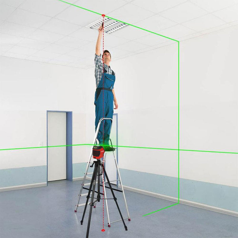KOBB KBL88G 25M ​​Professional Horizontal 360° və Şaquli Avtomatik Hizalama Nöqtəsi Plumb və Yaşıl Xaç Xətti Lazer Distomat