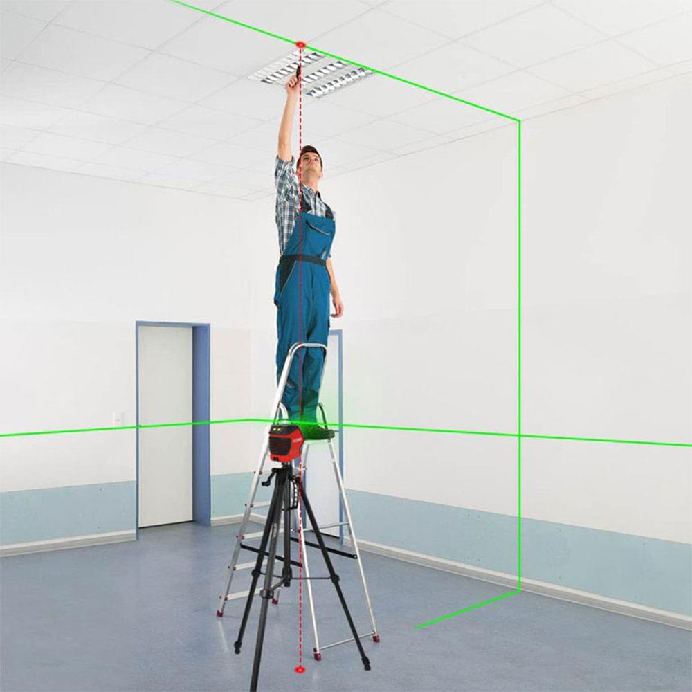 KOBB KBL88GTP 25M Profesyonel Yatay 360° ve Dikey Otomatik Hizalamalı Nokta Şakül ve Yeşil Çapraz Çizgi Lazer - Onivias