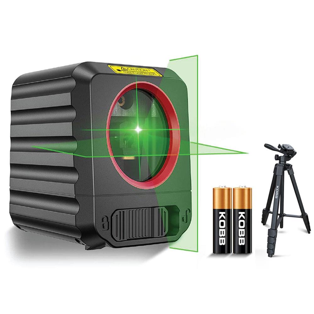 KOBB KBL90GTP 30 Metre Profesyonel Yatay ve Dikey Otomatik Hizalamalı Yeşil Çapraz Çizgi Lazer Distomat + Tripod - Onivias