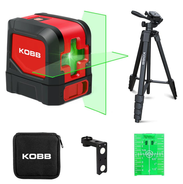 KOBB KBL91GTP 30 Metre Profesyonel Yatay ve Dikey Otomatik Hizalamalı Yeşil Çapraz Çizgi Lazer Distomat + Tripod - Onivias
