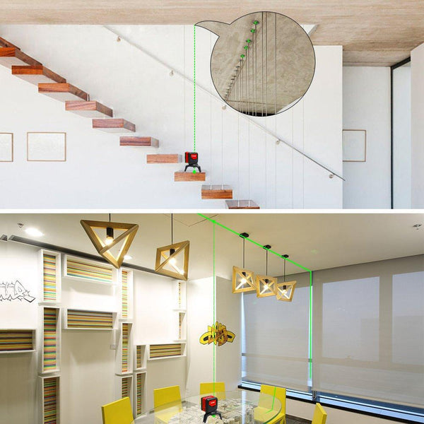 KOBB KBL92G 30M Profesyonel Yatay ve Dikey Otomatik Hizalamalı Yeşil Çapraz Çizgi Lazer,Noktalı Şakül Lazer Distomat - Onivias