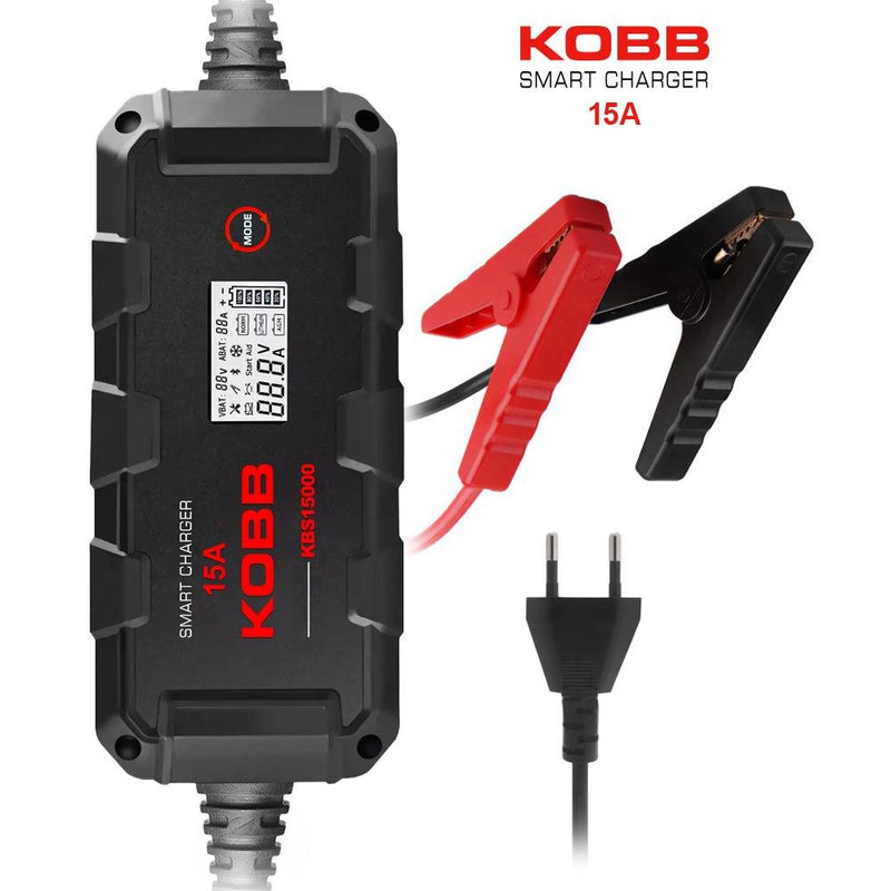 KOBB KBS15000 6V/12V/24V 300A Ağıllı Rəqəmsal Batareya Doldurma Cihazı və Batareyaya Baxım/Desulfator