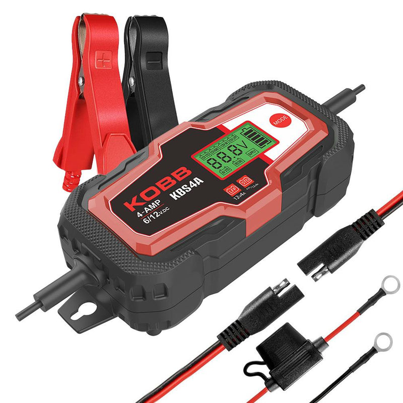 KOBB KBS4A 6/12V 120A Rəqəmsal Batareya Doldurma Cihazı / Batareyaya Baxım / Desulfator və Enerji Təchizatı
