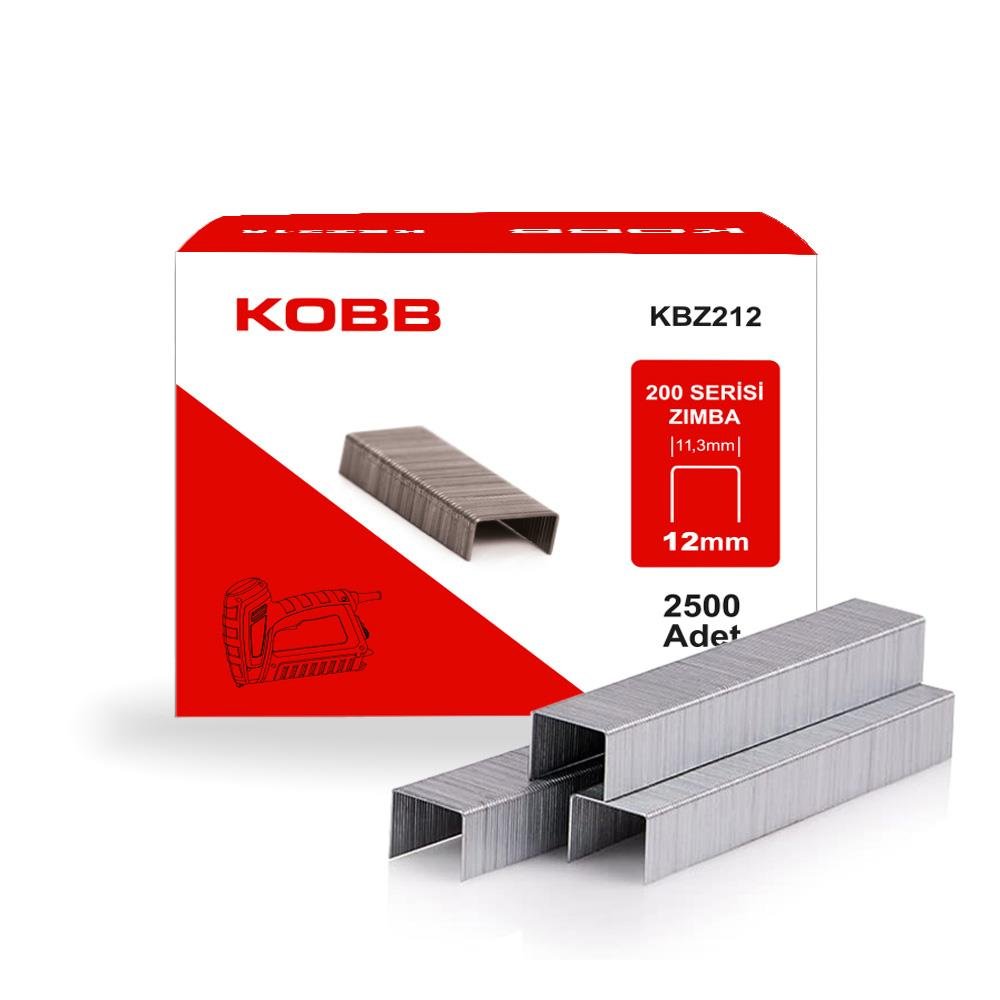 KOBB KBZ212 12mm 2500 Adet 200 Serisi Ağır Hizmet Tipi Zımba Teli - Onivias