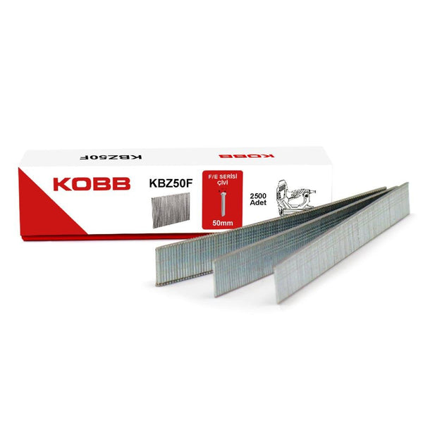 KOBB KBZ50F 50mm 2500 Adet F/E/J/8 Serisi Ağır Hizmet Tipi Kesik Başlı Çivi - Onivias