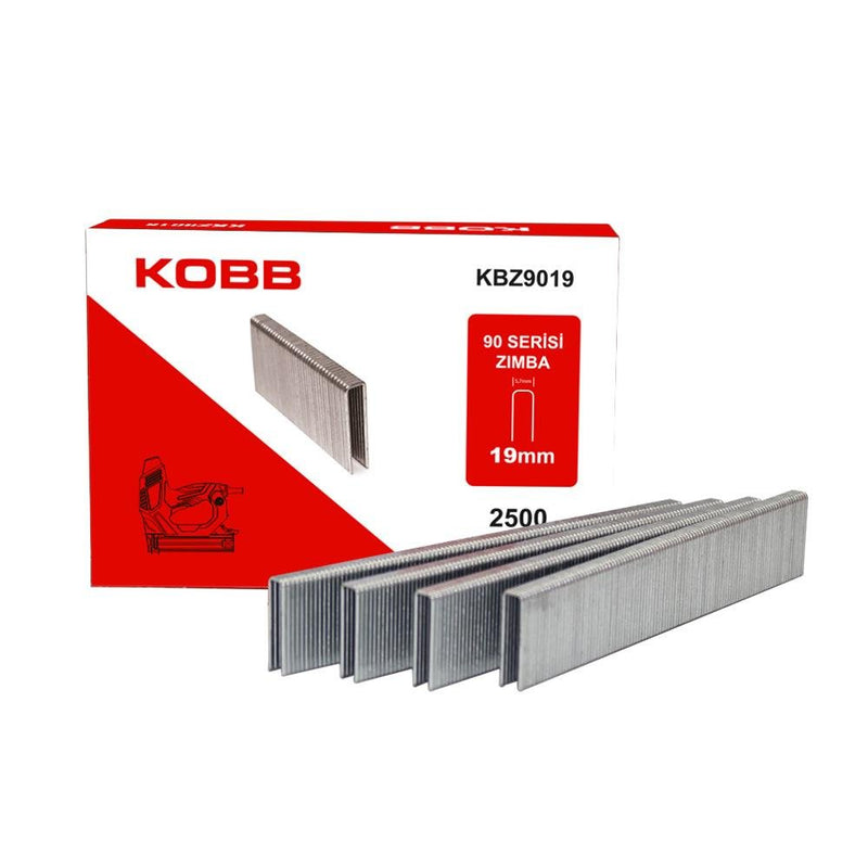 KOBB KBZ9019 19mm 2500 Parça 90 Seriya Ağır İstifadəyə Dayanan Ştapellər