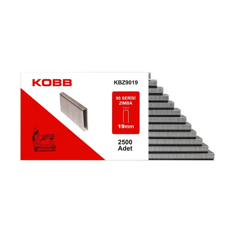 KOBB KBZ9019 19mm 2500 Parça 90 Seriya Ağır İstifadəyə Dayanan Ştapellər