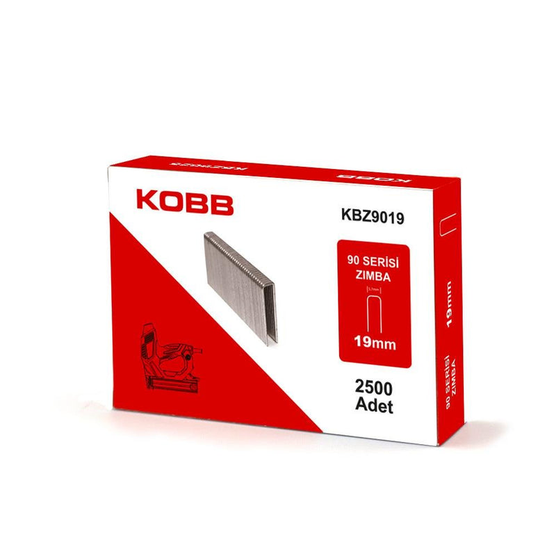 KOBB KBZ9019 19mm 2500 Parça 90 Seriya Ağır İstifadəyə Dayanan Ştapellər