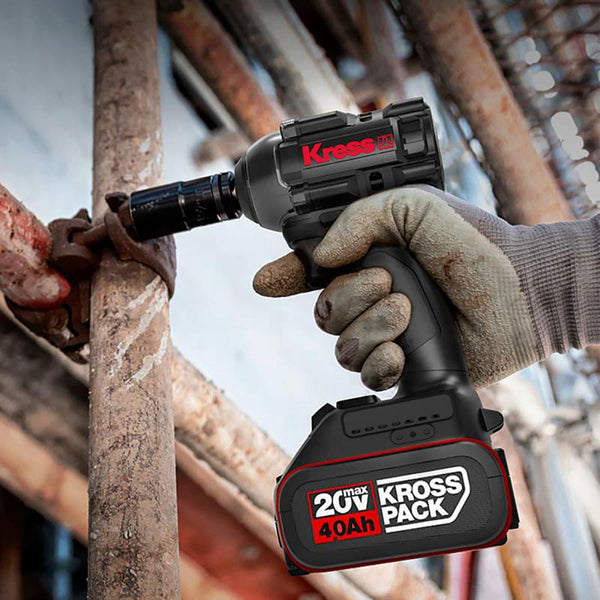 Kress KH275 20Volt/4.0Ah Li - ion Çift Akülü 500Nm Kömürsüz Profesyonel Şarjlı Somun Sıkma - Onivias