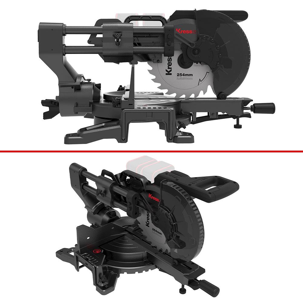 Kress KH483.9 40Volt 1400W 254MM Kömürsüz Kızaklı Bluetooth Bağlantılı Profesyonel Gönye Kesme (Akü Dahil Değildir) - Onivias