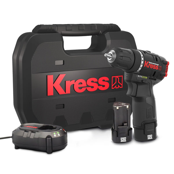 Kress KUA24 12Volt/2.0Ah Li - ion Çift Akülü Kömürsüz Profesyonel Şarjlı Matkap - Onivias